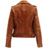 Women’s Brown Suede Leather Biker Jacket